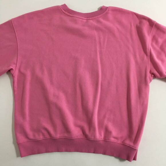 Divided H&M Womens M Oversized Pink Sweatshirt with Fleece Lining Graphic Top - Picture 9 of 15